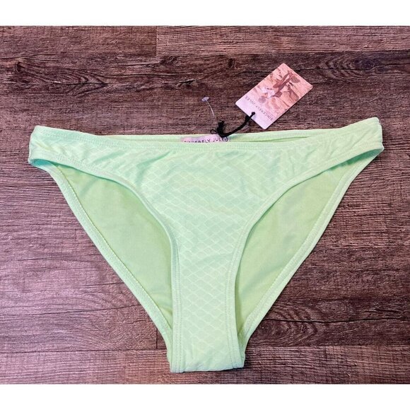Sincerely Jules Women’s Bikini Swimsuit Bottom Lime Green Size Small NWT - Picture 1 of 4